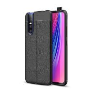 Чехол-накладка Litchi Grain для Vivo V15 Pro (черный)
