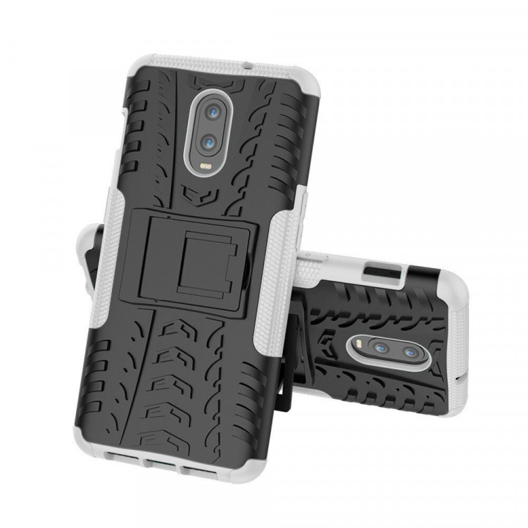 Чехол Hybrid Armor для OnePlus 6T (черный + белый)