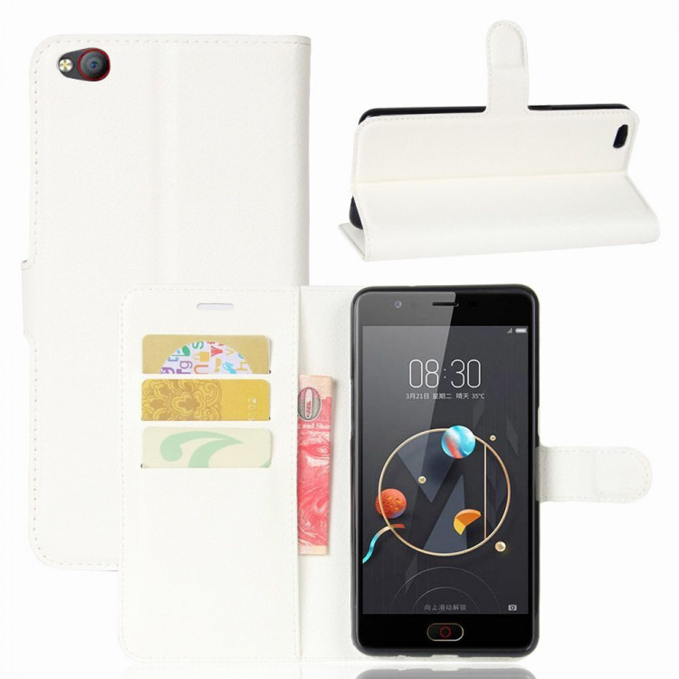 Чехол с визитницей для ZTE Nubia N2 (белый)