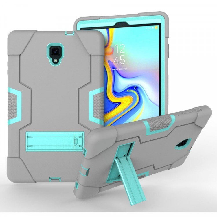 Гибридный TPU чехол для Samsung Galaxy Tab A 10.5 (2018) SM-T590 / SM-T595 (серый + голубой)