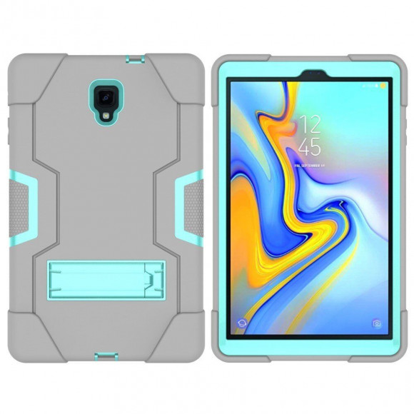 Гибридный TPU чехол для Samsung Galaxy Tab A 10.5 (2018) SM-T590 / SM-T595 (серый + голубой) Гибридный TPU чехол для Samsung Galaxy Tab A 10.5 (2018) SM-T590 / SM-T595 (серый + голубой)
