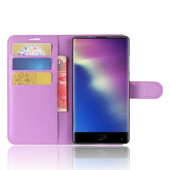 Чехол с визитницей для Doogee Mix (фиолетовый) Чехол с визитницей для Doogee Mix (фиолетовый)
