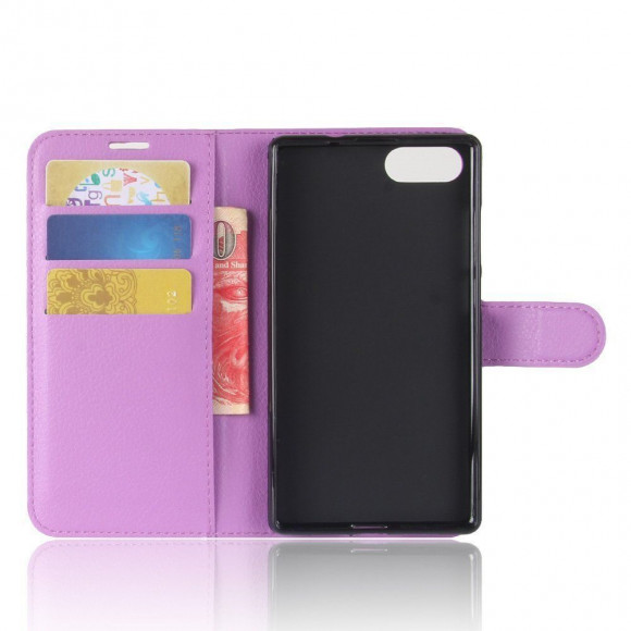 Чехол с визитницей для Doogee Mix (фиолетовый) Чехол с визитницей для Doogee Mix (фиолетовый)