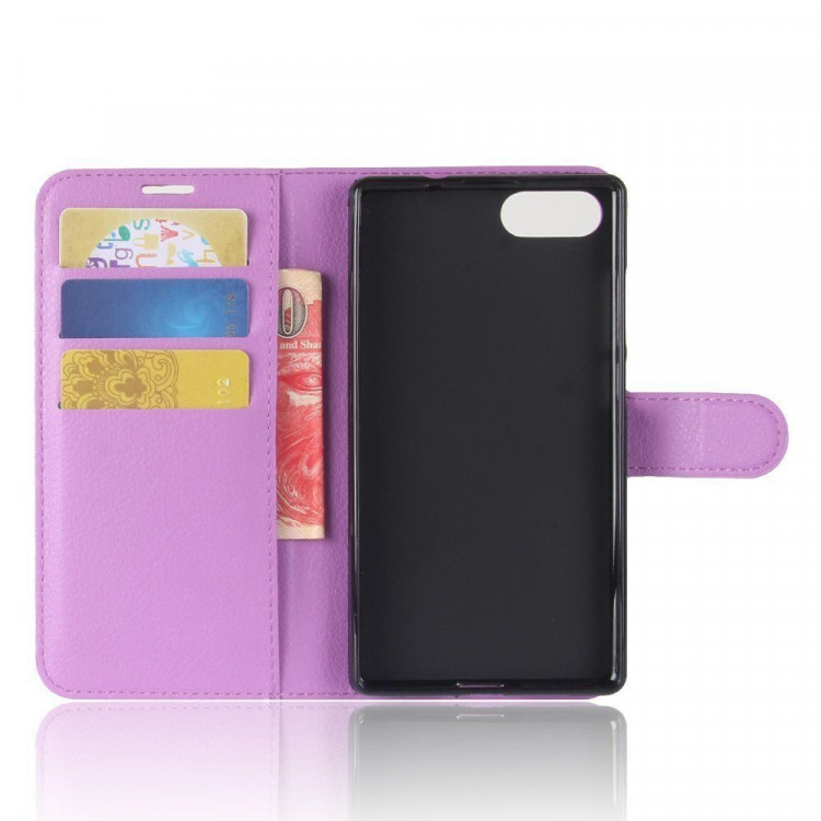 Чехол с визитницей для Doogee Mix (фиолетовый)