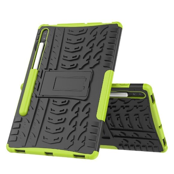 Чехол Hybrid Armor для Samsung Galaxy Tab S6 SM-T860 / SM-T865 (черный + зеленый) Чехол Hybrid Armor для Samsung Galaxy Tab S6 SM-T860 / SM-T865 (черный + зеленый)