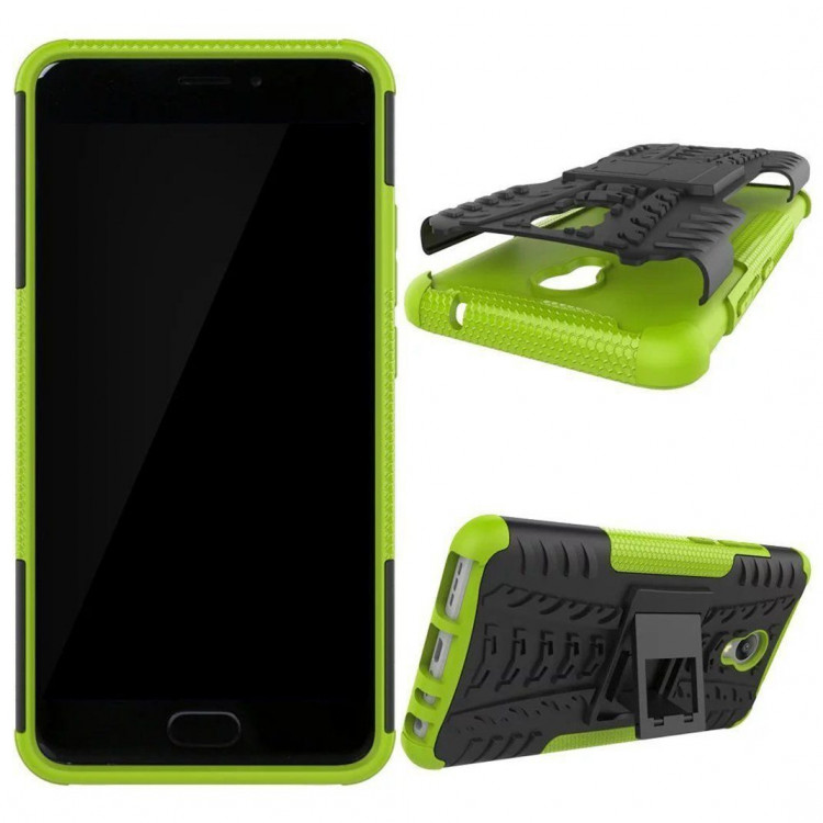 Чехол Hybrid Armor для Meizu M5 Note (черный + зеленый)