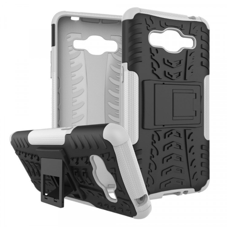Чехол Hybrid Armor для Samsung Galaxy J2 Prime SM-G532F (черный + белый)