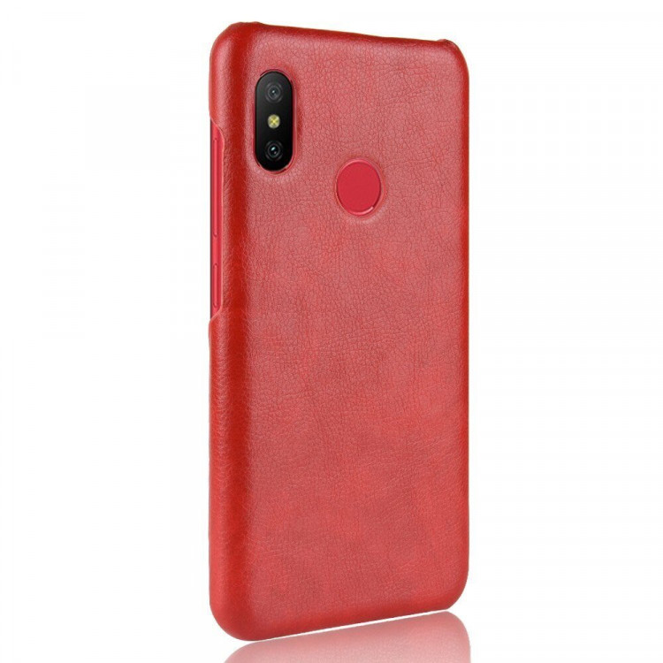 Чехол Litchi Texture для Xiaomi Mi A2 Lite / Redmi 6 Pro (красный)