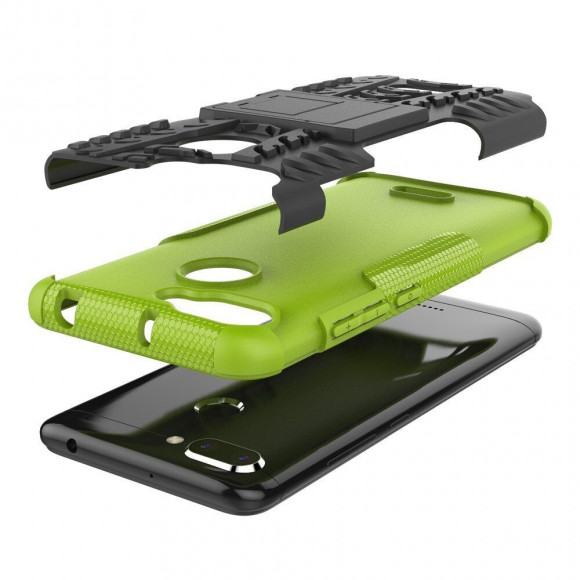Чехол Hybrid Armor для Xiaomi Redmi 6 (черный + зеленый) Чехол Hybrid Armor для Xiaomi Redmi 6 (черный + зеленый)