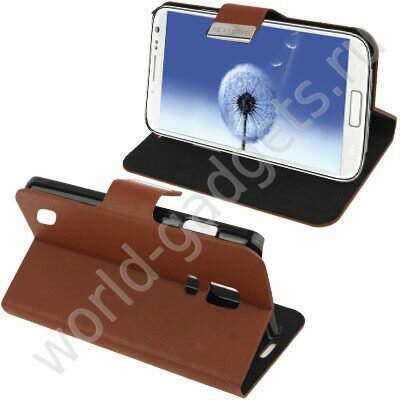 Горизонтальный чехол-flip для Samsung Galaxy S4 / i9500 (коричневый)
