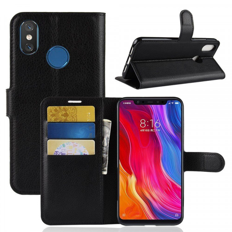 Чехол с визитницей для Xiaomi Mi 8 (черный)