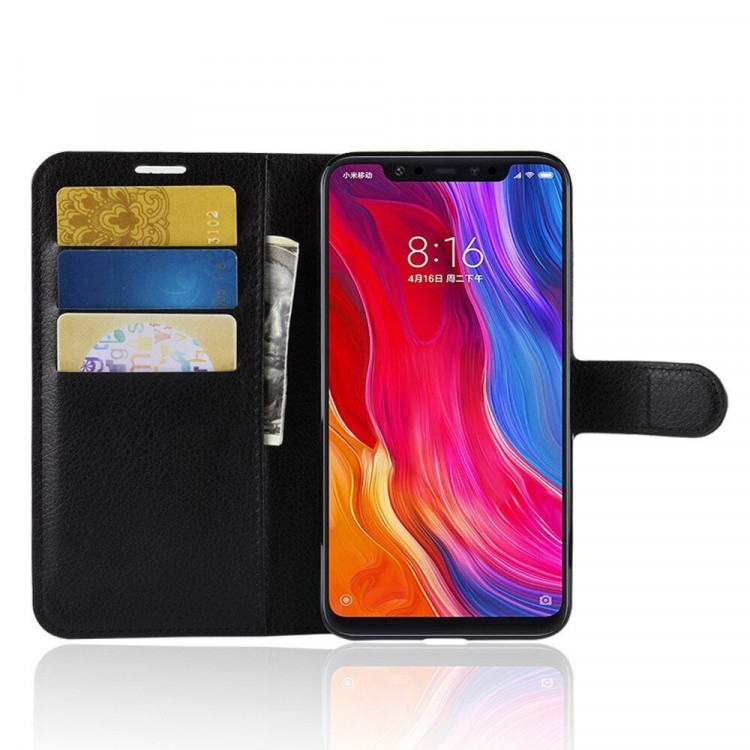 Чехол с визитницей для Xiaomi Mi 8 (черный)