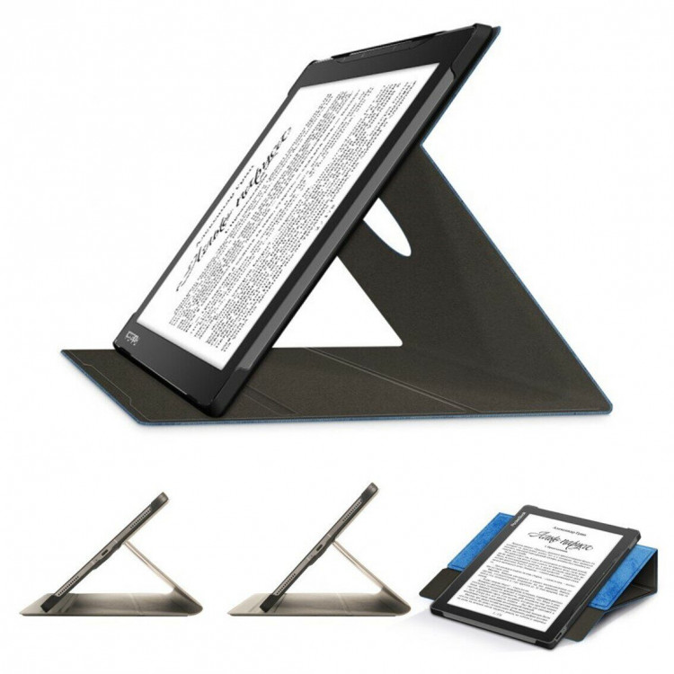 Поворотный чехол для PocketBook 970 (голубой)