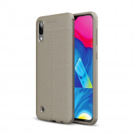Чехол-накладка Litchi Grain для Samsung Galaxy M10 (серый) Чехол-накладка Litchi Grain для Samsung Galaxy M10 (серый)