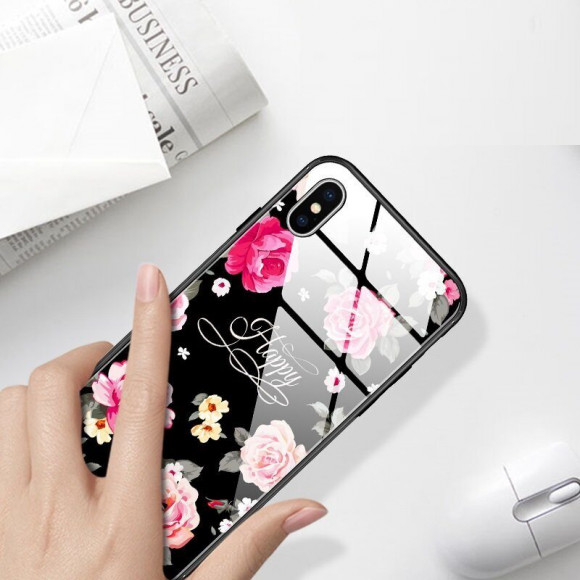 Чехол-накладка для iPhone XS Max (Happy Flower)