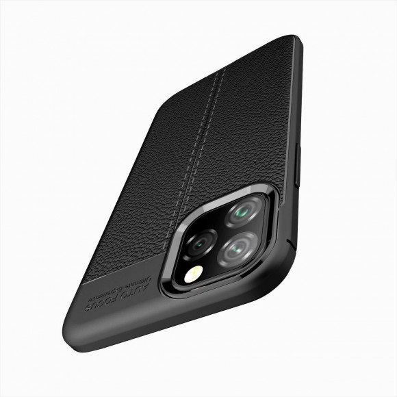 Чехол-накладка Litchi Grain для iPhone 11 Pro Max (черный)