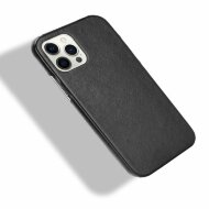 Кожаная накладка-чехол для iPhone 12 Pro / iPhone 12 (черный) Кожаная накладка-чехол для iPhone 12 Pro / iPhone 12 (черный)