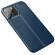 Чехол-накладка Litchi Grain для iPhone 13 Pro Max (темно-синий)