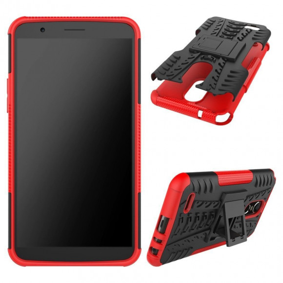 Чехол Hybrid Armor для LG Stylus 3 M400DY (черный + красный) Чехол Hybrid Armor для LG Stylus 3 M400DY (черный + красный)