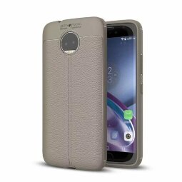 Чехол-накладка Litchi Grain для Motorola Moto G5S Plus (серый)