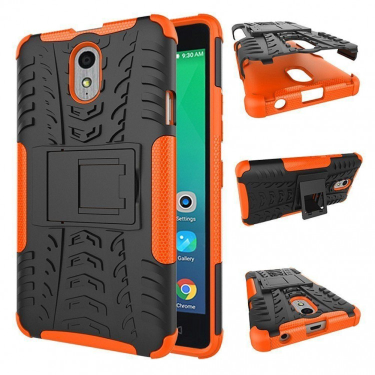 Чехол Hybrid Armor для Lenovo Vibe P1m (черный + оранжевый)