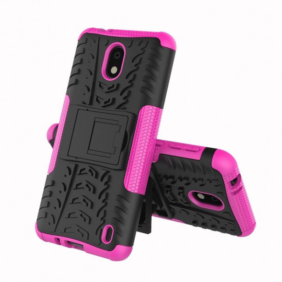 Чехол Hybrid Armor для Nokia 2 (черный + розовый) Чехол Hybrid Armor для Nokia 2 (черный + розовый)
