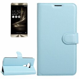 Чехол с визитницей для ASUS ZenFone 3 Deluxe ZS550KL (голубой)