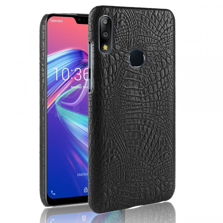 Чехол Crocodile Texture для Asus Zenfone Max Pro (M2) ZB631KL (черный)