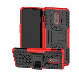 Чехол Hybrid Armor для OnePlus 6T (черный + красный)
