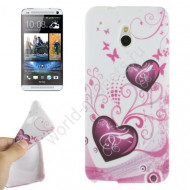 Мягкий пластиковый чехол Hearts для HTC One Mini / M4 Мягкий пластиковый чехол Hearts для HTC One Mini / M4