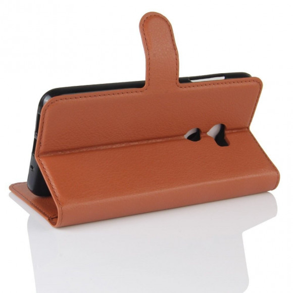Чехол с визитницей для HTC One X10 (коричневый)
