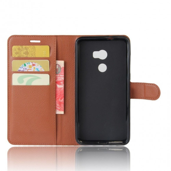 Чехол с визитницей для HTC One X10 (коричневый)