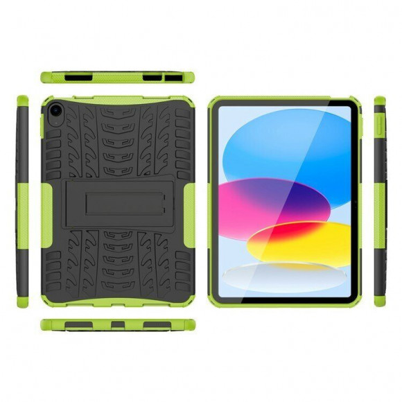 Чехол Hybrid Armor для iPad 10 2022 - 10,9 дюйма (черный + зеленый) Чехол Hybrid Armor для iPad 10 2022 - 10,9 дюйма (черный + зеленый)
