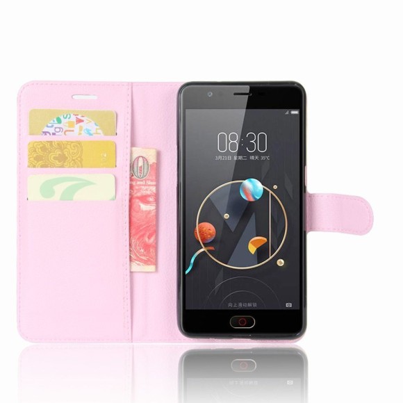 Чехол с визитницей для ZTE Nubia N2 (розовый)
