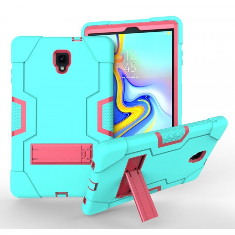 Гибридный TPU чехол для Samsung Galaxy Tab A 10.5 (2018) SM-T590 / SM-T595 (голубой + розовый)