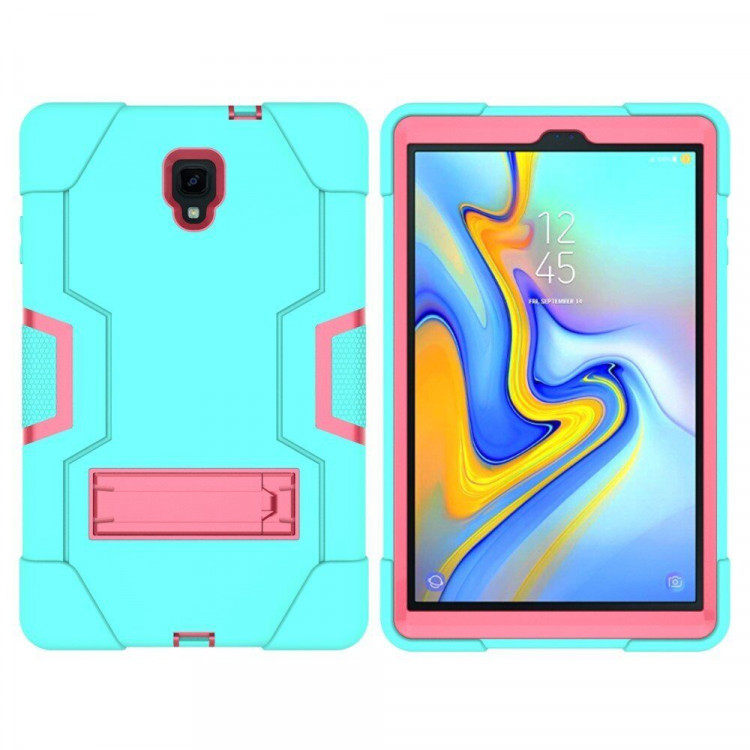 Гибридный TPU чехол для Samsung Galaxy Tab A 10.5 (2018) SM-T590 / SM-T595 (голубой + розовый)