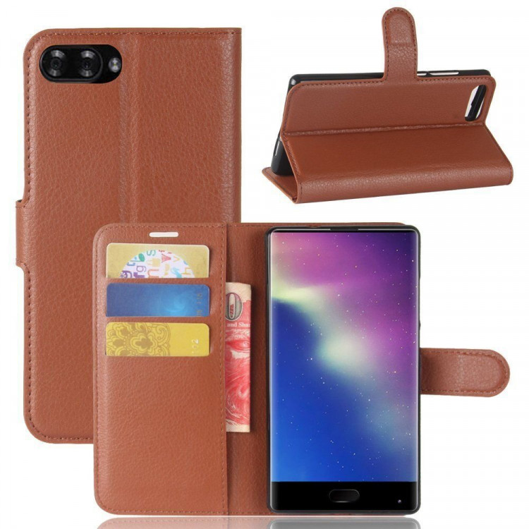 Чехол с визитницей для Doogee Mix (коричневый)