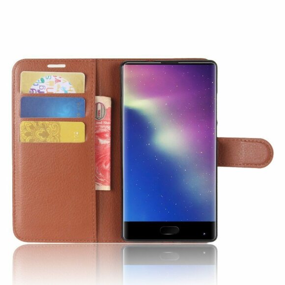 Чехол с визитницей для Doogee Mix (коричневый) Чехол с визитницей для Doogee Mix (коричневый)