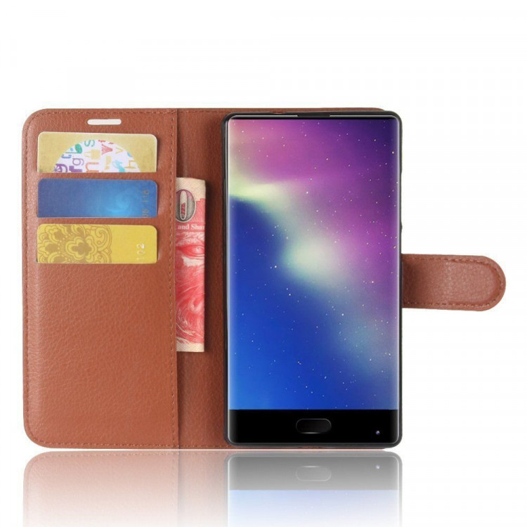 Чехол с визитницей для Doogee Mix (коричневый)