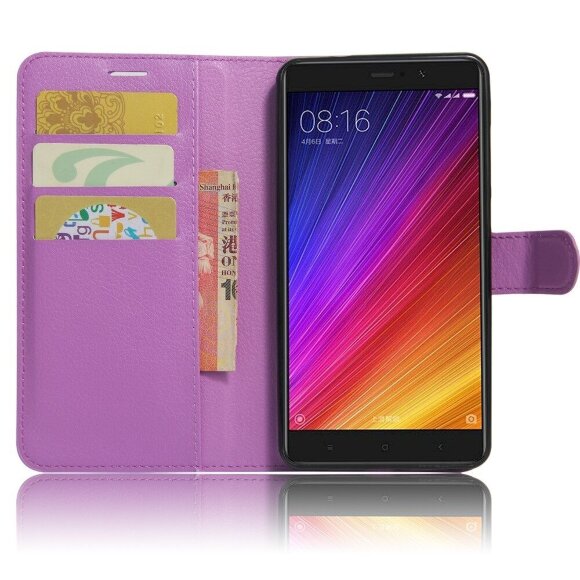 Чехол с визитницей для Xiaomi Mi5S Plus (фиолетовый) Чехол с визитницей для Xiaomi Mi5S Plus (фиолетовый)