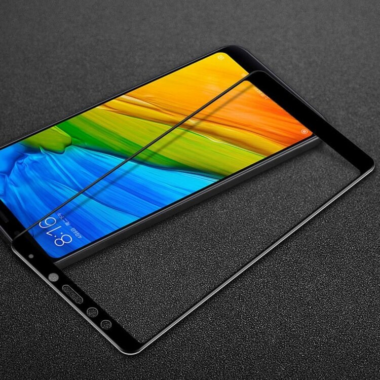 Защитное стекло 3D для Xiaomi Redmi 5 Plus (черный)