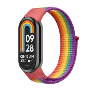 Нейлоновый ремешок для Xiaomi Mi Smart Band 8, Xiaomi Mi Band 8 (красный, радужный) Нейлоновый ремешок для Xiaomi Mi Smart Band 8, Xiaomi Mi Band 8 (красный, радужный)