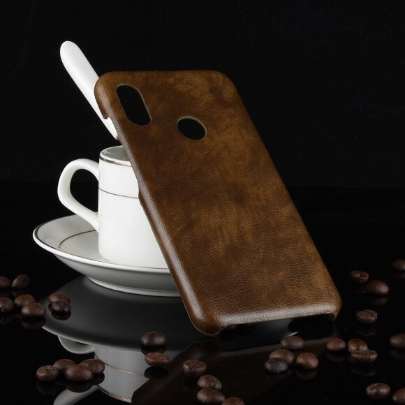 Чехол Litchi Texture для Xiaomi Mi A2 Lite / Redmi 6 Pro (коричневый)