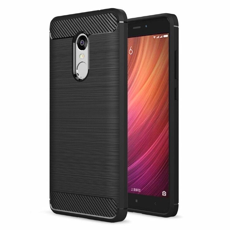 Чехол-накладка Carbon Fibre для Xiaomi Redmi Note 4 / 4X (черный)