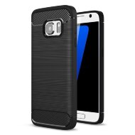 Чехол-накладка Carbon Fibre для Samsung Galaxy S7 (черный)