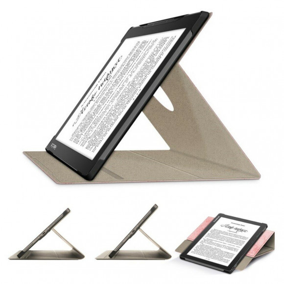 Поворотный чехол для PocketBook 970 (розовый)