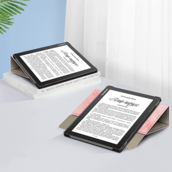 Поворотный чехол для PocketBook 970 (розовый)