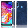 Кожаная накладка-чехол для Samsung Galaxy A20s (синий)