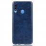 Кожаная накладка-чехол для Samsung Galaxy A20s (синий)