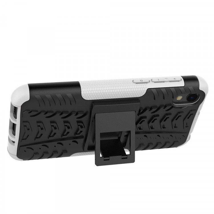 Чехол Hybrid Armor для Huawei Y5 (2019) / Honor 8S (черный + белый)